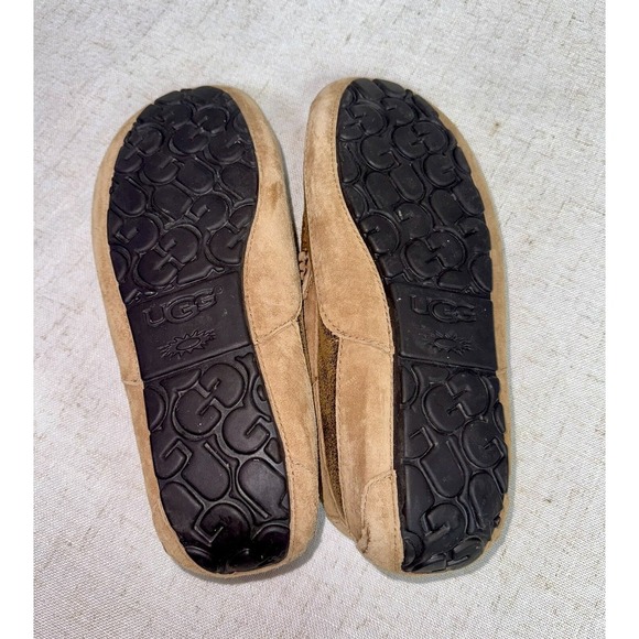 UGG Ascot Chestnut Bomber Suede‎ Sheepskin Slippers Men\'s 8 Women\'s 9 Shoes main image 7